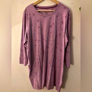 Voglo Snowflake Sleep Shirt / Nightgown 3X